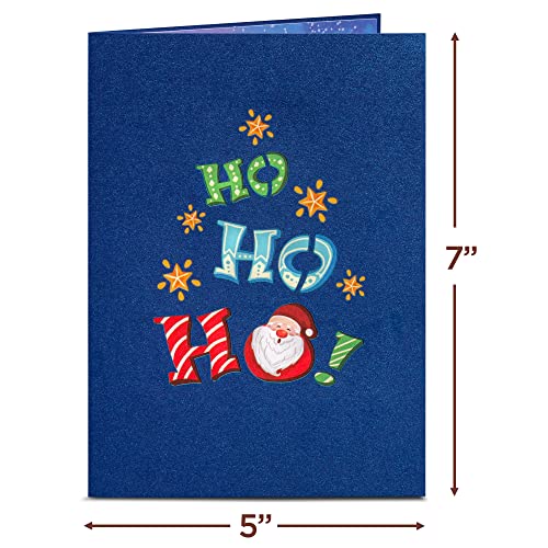 Paper Love 3D Santa Sleigh Christmas Pop Up Card, Gift for Christmas or Holidays, 5" x 7" Cover - Includes Envelope and Removable Note Tag - color: Santa Sleigh