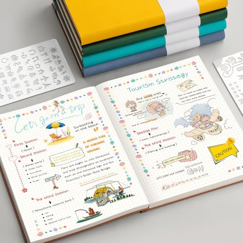 AHGXG Dotted Journal, 320 Pages, B5 (7.6'' X 10'') - color: Cyan, size: B5