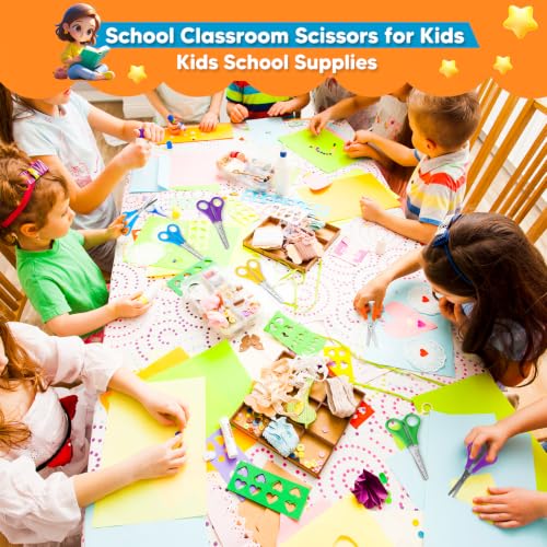 Kids Scissors Bulk of 12-Pack, Taotree 5" Kid Scissors for School Office - color: 12 Pack