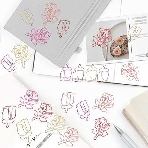 80 Pcs Fun Cute Flower Decorative Paper Clips Set (Flower Shape3) - color: Flower Shape 3