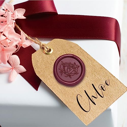 UNIQOOO Jewel Tone Ruby Marsala Red Glue Gun Sealing Wax Sticks for Wax Seal Stamp - Great for Wedding Invitations, Cards Envelopes, Snail Mails, Wine Packages, Christmas Gift Ideas, Pack of 8 - color: Marsala