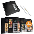 2x6 Strip Album, Black Cover Black Pages, 2 Gel Pens, 5pk - color: Black, size: 5