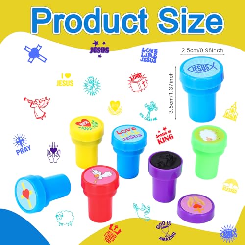 Yexiya 100 Pcs Christian Stamper Bulk Back to School Teacher Review Stamp - style: Christian Bible