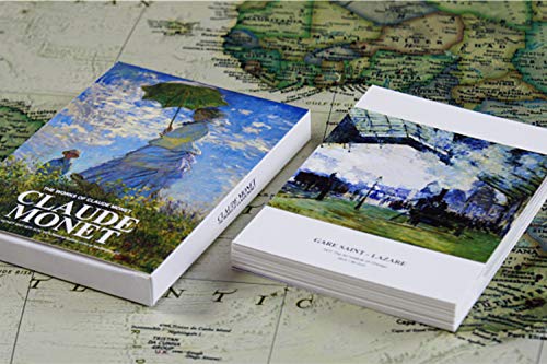HOSTEESSCHOICE Claude Monet Famous Paintings Postcards, 30 PCS,Premium Collectable Retro Art Gifts, Perfect Stocking & Greeting Gift,4x6 Inch-Claude Monet - color: Monet