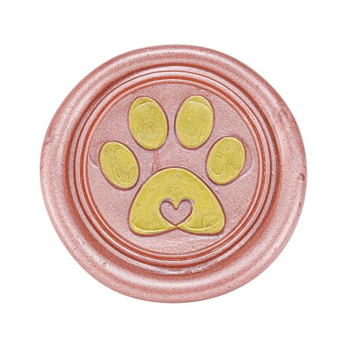 Yoption Paw Print of Love Wax Seal Stamp, Vintage Sealing Wax Stamp for Wedding Party Invitations Envelopes Gift Packing - color: Paw Print of Love