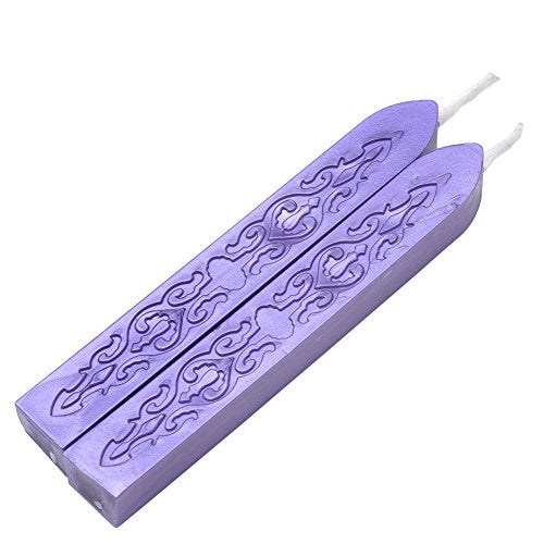 Yoption 5Pcs Purple Sealing Wax Sticks with Wicks for Wax Seal Stamp - color: Purple