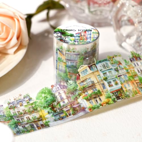 TIAMECH 6 Rolls Nordic Town Season Warm Busting PET Tapes - color: Nordic Town