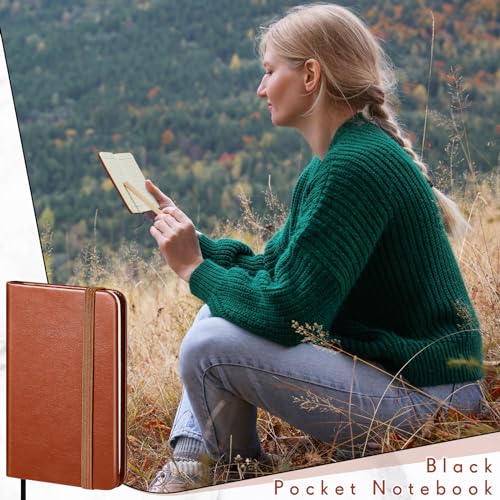 Qeeenar 10 Pcs Mini Pocket Notebook, Solid Color, Brown - color: Brown, size: Solid Color