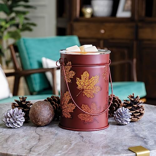 Candle Warmers Etc. Vintage Bulb Illumination Fragrance Warmer- Light-Up Warmer for Warming Scented Candle Wax Melts and Tarts to Freshen Room, Fall Leaves - size: Fall Leaves (Metal)