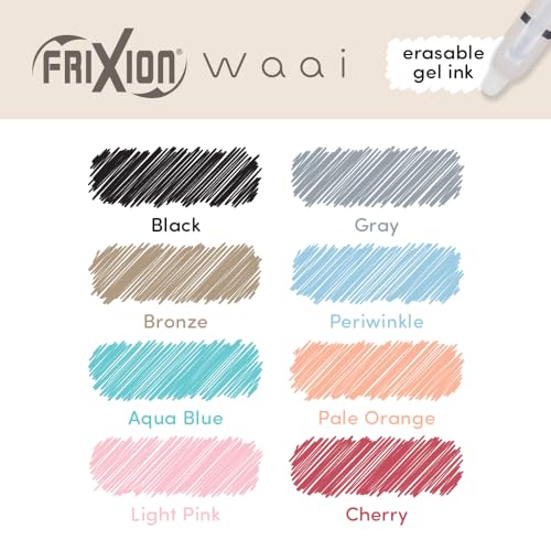 PILOT FriXion Waai Erasable Gel Pens, 8-Pack Pouch, Assorted Colors