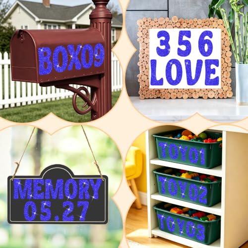 Bulletin Board Letters 74 PCS Glitter Letter Stickers Large 5 Inch, Blue - color: Blue, size: 5 Inch