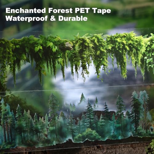 4 Rolls Forest Scenery PET Tape for Scrapbook Journaling - color: Forest Adventure