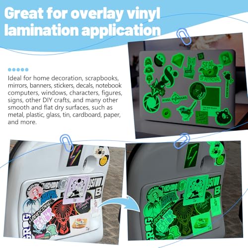 TECKWRAP Printable Vinyl Sticker Paper, Glow in the Dark Sticker Paper for Printer, A4 Inkjet Printable for Custom Stickers, Photo Paper Printing Paper, 8.26" x 11.69" 14 Sheets/Pack - color: 14pcs Glow in Dark
