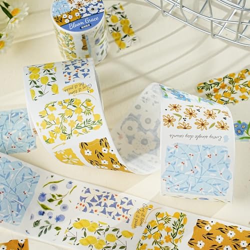 Washi Tape Stickers for Journaling Supplies,Flower Scrapbook Stickers - color: Floral Path