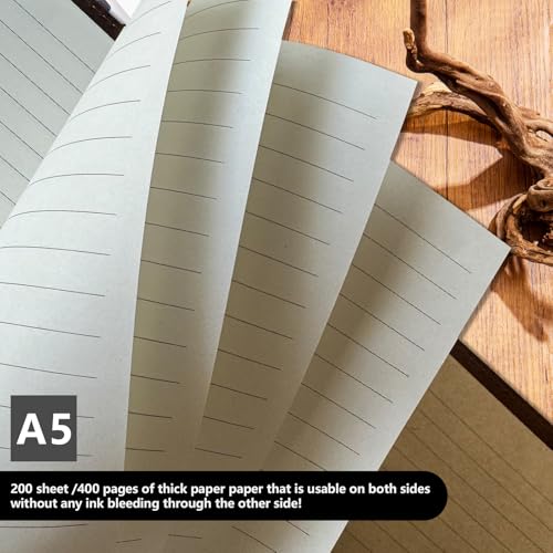 DUROTAN DND Journal D&D Notebook accessories for A5 Refillable Binder | for Dungeons and Dragons / d and d Character Accessory for players Gift for DM's & Players,Men or Women - color: s03-Khaki-Retro Dragon
