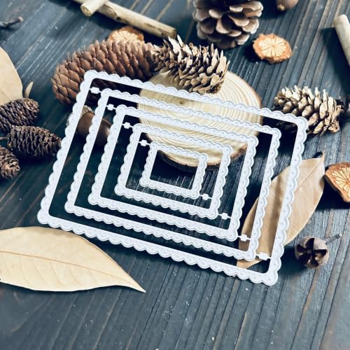 Rectangle Layers Frame Dies Cuts for Card Making - color: Silver-505frame