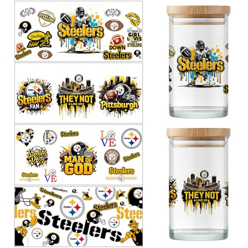 4 Sheet UV DTF Cup Wraps for 16 Oz Glass Cups American Football (05) - style: St1