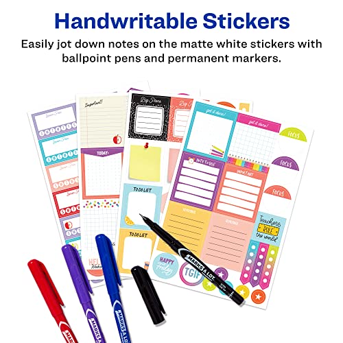 Avery Teacher Planner Stickers Pack, 30 Sticker Sheets, 1,430 Total, Education Planners, Journals or Calendars (6781) - color: Teacher Pack