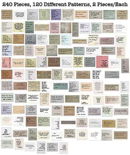 LakoArt 240 Pieces Retro Typewriter Style Motivational Quotes Stickers (2 Pcs. Each), Inspirational Vintage Journaling Stickers, Famous Words Scrapbook Sticker for Planner Bullet Junk Journal Laptops - style: 240 pcs, 120 different patterns, 2 pcs/each