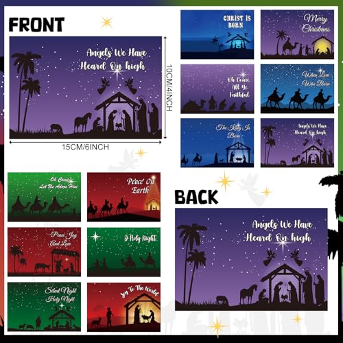 Kosiz 120 Pcs Nativity Cards Bulk 4 x 6 Inch - style: Nativity