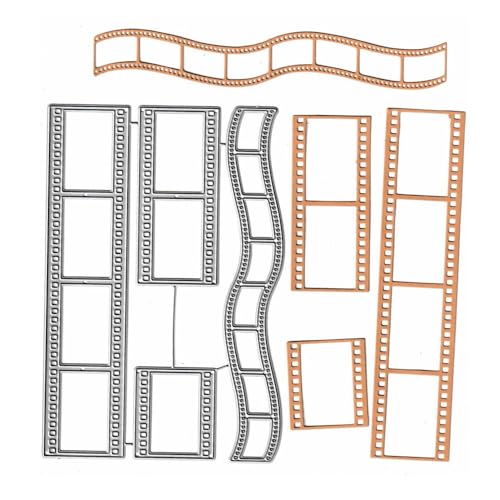 Travel Photo Film Strip Cutting Dies,Journey Postage Stamp Tags Frame Die Cuts Metal Embossing Stencils Template Mould for Card Scrapbooking and DIY Craft Album Paper Card Decor - color: Photo Film Strip Cutting Dies