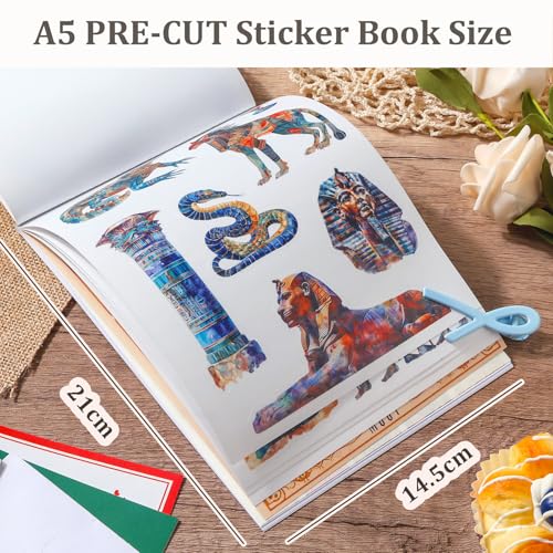 Snycler Sticker Book - 20 Sheets Vintage PET Stickers for Scrapbooking, Junk Journaling, Ephemera, and Decorative Crafts-Desert Journey - color: Desert Journey