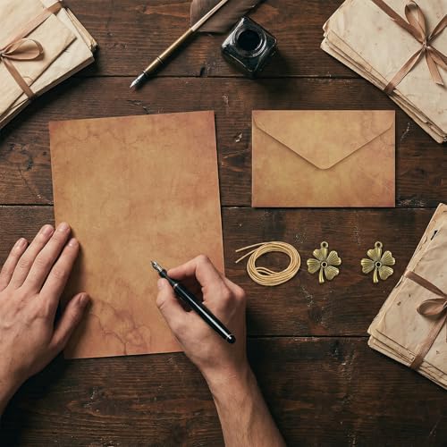 30 Pieces Vintage Stationery Paper and Envelopes Antique Letter Writing Set