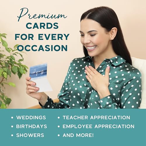 VNS Creations Thank You Cards With Envelopes - 100 Pack 4 x 6 Blank - Ombré - color: Ombre, size: 100 Pack - 4" x 6" (Value Pack)