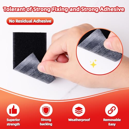 Hook and Loop Tape 2in x 10ft, Mounting Tape Heavy Duty Adhesion - size: 2in×10Ft