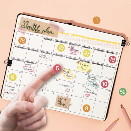 500Pcs/5 Sheets Date Planner Stickers Number Calendar Stickers 1/2 Inch Numbers 1-31 Icons for Journals Scrapbooking Party Events Scheduling Organization Office DIY Craft Home Decoration - style: Number