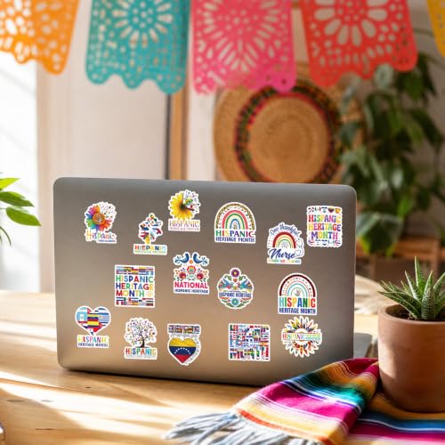 Hispanic Heritage Month Stickers - 50 Pcs Latino Decorations Bulk - style: Hispanic Heritage Month