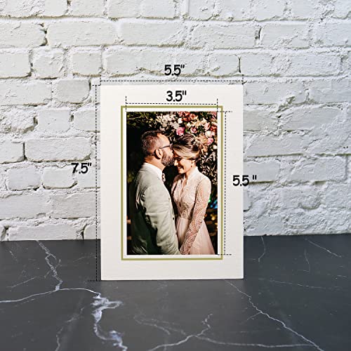 Golden State Art, Paper Picture Frames, 4X6, Ivory Gold Lining, 50 Pack - color: Ivory/Gold Lining, size: 50 Pack