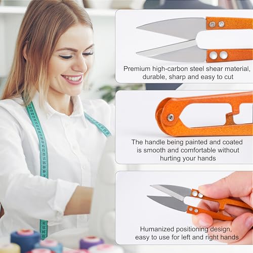 6 Pcs 4.1 Inch Sewing Scissors Thread Snips, High-Carbon Steel Yarn Snips, Thread Snippers, Sewing Snips Thread Cutter Scissors for Stitch, Knitting, Mini DIY Supplies, Crafts - style: 6Pcs Sewing Scissors