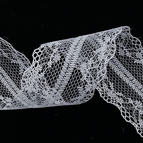 80 Yards White Lace Trim Ribbon,8 Rolls Crochet Sewing Assorted Patterns Vintage Floral Lace Ribbons for Sewing DIY,Gift Wrap,Scrapbooking, Bridal Shower Wedding Decor, 10 Yards Each Roll - color: White