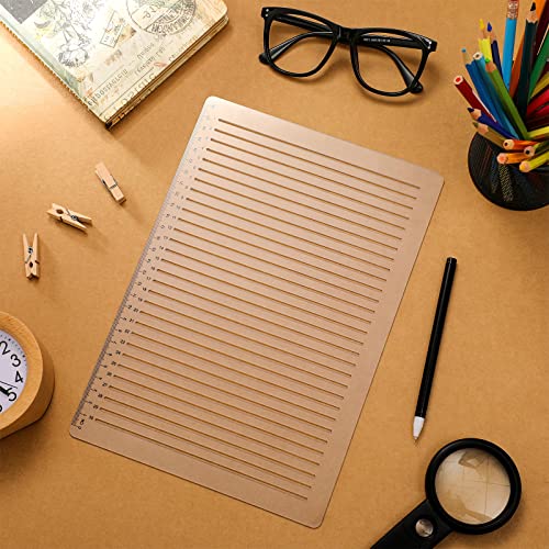 Teling 5 Pack Straight Line Stencil for Journaling, Stencil Templates Set