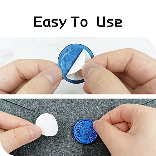 50Pcs Blue Letter B Adhesive Wax Seal Stickers, Hand-Made, No Need Seal Stamp, Tear and Use Wax Stickers for Wedding Invitations, Envelopes, Christmas Gift - color: Blue, size: B