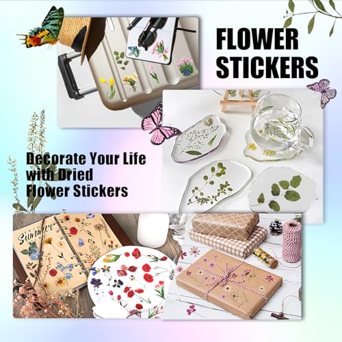 Arme Scrapbook Flower Stickers Floral Stickers(590 PCS, 48 Sheets) - color: Flower 48 Sheets, size: Flower 48 sheets