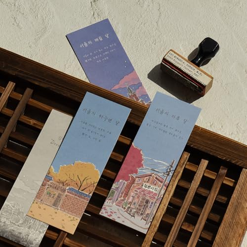 Monolike Twelve Months of Seoul Paper Bookmarks - 36-Pack, 9 Unique Designs, DIY Bookmark, Gift for Book Lovers - color: Paper - Twelve Months of Seoul