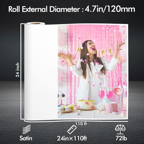 Koala Roll Photo Paper Resin Coated 24in x 110ft Satin Photo Print Paper