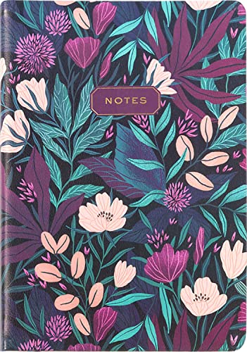 WORLD TRAVELER Eccolo A5 Lined Journal 256 Ivory Pages Lay Flat 6x8 - color: Tropical Floral