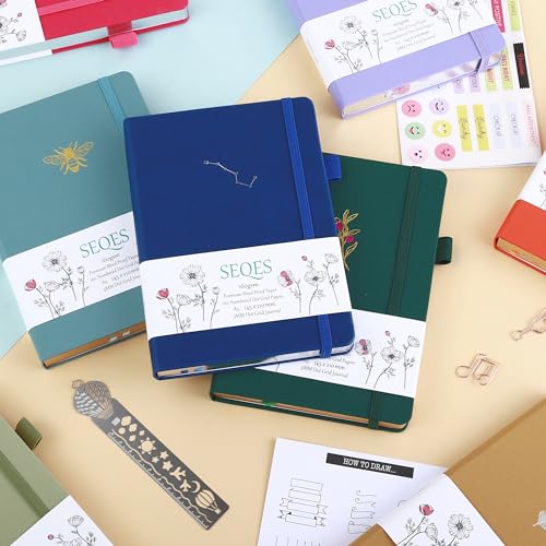 A5 Bullet Dotted Journal Notebook | 160gsm Thick Bleedproof Paper, Lay Flat Binding, 160 Numbered Pages | Hard Cover Dot Grid Notebook/Bullet Journals for Creatives & Professionals (dragonfly) - style: dragonfly