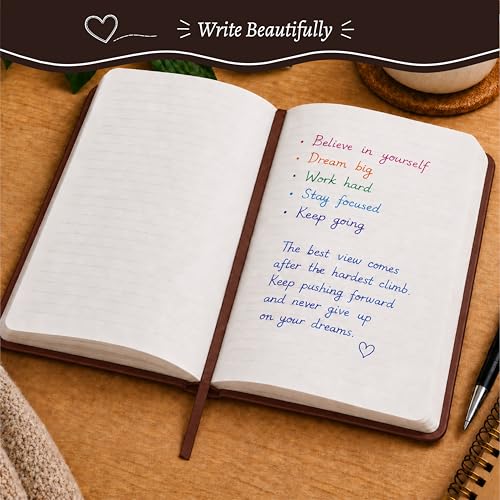 WORLD TRAVELER Eccolo A5 Lined Journal 256 Ivory Pages Lay Flat 6x8 - color: World Map