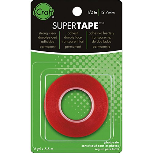 iCraft SuperTape Strong Double Sided Permanent Adhesive, 1/2" x 6 yards - size: 1/2" x 6 yards