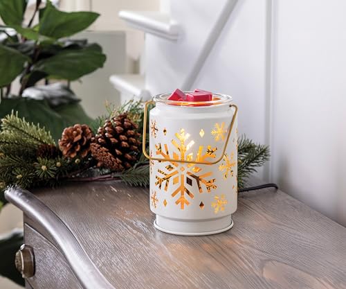 Candle Warmers ETC. Vintage Bulb Illumination Fragrance Warmer- Light-Up Warmer for Warming Scented Candle Wax Melts and Tarts to Freshen Room, Snowflake - size: Snowflake