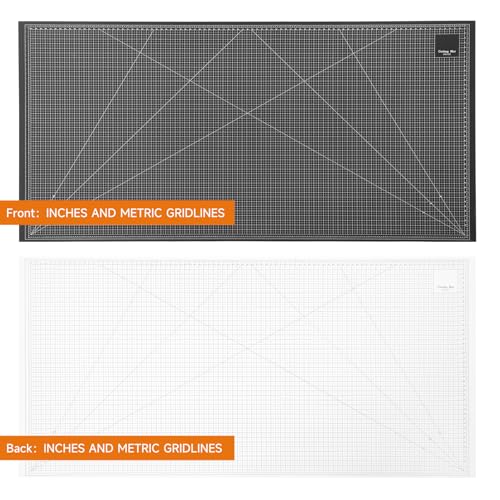 Self Healing Cutting Mat, Extra Large 47'x94', Black and White - color: Black/White, size: 47"L x 94"W