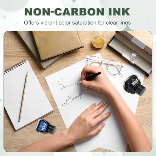 PATIKIL Fountain Pen Ink Dark Brown, 30ml Calligraphy Pen Bottled Ink Non-Carbon Colorful Smooth Flow Color Dip Drawing Set Art Supplies for Writing Painting Journaling - color: Dark Brown