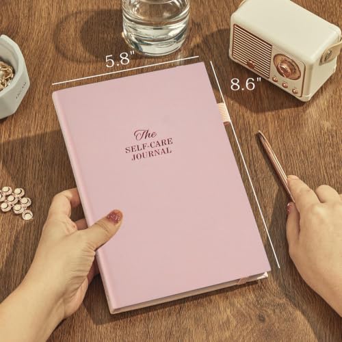 5 MINUTES A DAY Self-Care Notebook, Wellness & Daily Reflection Gratitude Journal & Mood Tracker for Women Self Care Planner, A5 Size (Pink) - color: Pink