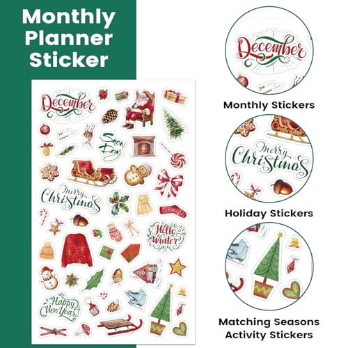 Planner Stickers - Calendar Stickers, 14 Sheets, 1500+ Sticker Per Pack