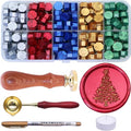 SWANGSA Christmas Tree Wax Seal Stamp Kit with Sealing Wax Beads | For Wedding Invitations, Gift Wrap, Envelope Seals, Christmas Card - style: Christmas Tree