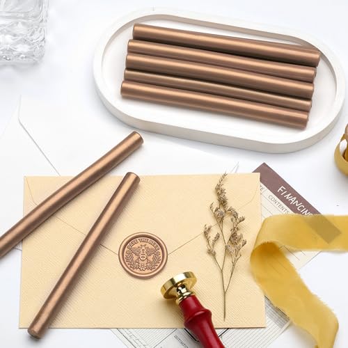 10 Pcs Antique Bronze Glue Gun Sealing Wax Sticks 0.4" Diameter - color: Antique Bronze